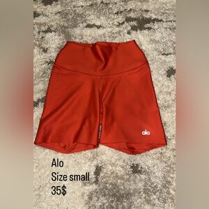 ALO Yoga Women's Vibrant Red Bike Shorts